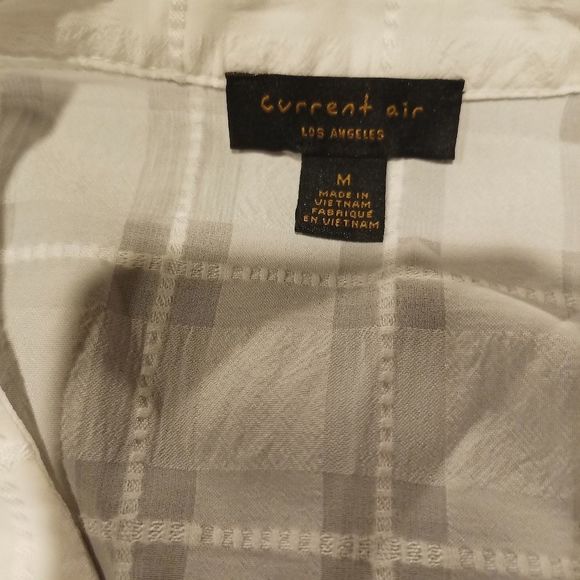 CURRENT AIR || LA || White Plaid Sleeveless Top - Picture 3 of 3